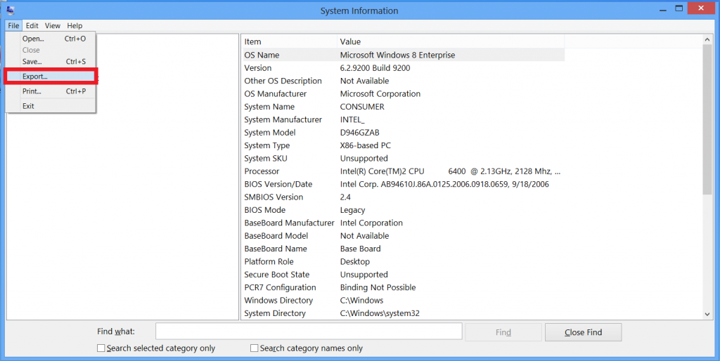 How to Check System Information in Windows 8