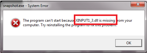 Fix Xinput1_3.dll Error Is Missing