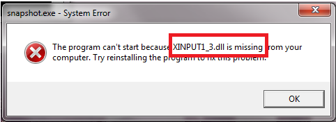 comment installer xinput1_3.dll sur windows 7