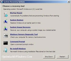 Use Startup Repair to Fix Error Code 0xc00000e9