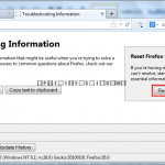 Reset Firefox to Fix Crashes